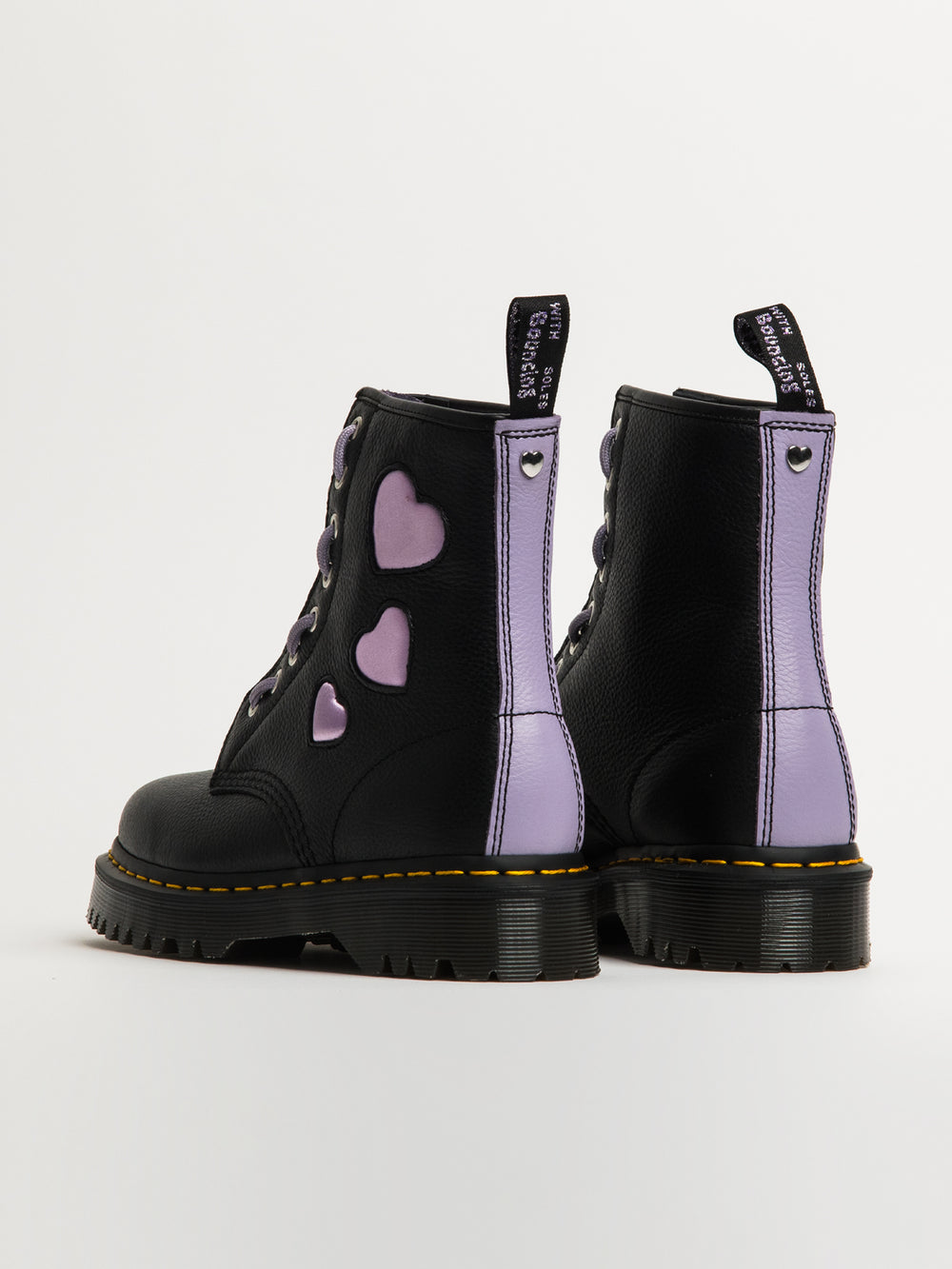 WOMENS DR MARTENS 1460 ZIP HEART VIRGINIA BOOTS - CLEARANCE