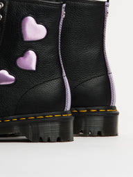 WOMENS DR MARTENS 1460 ZIP HEART VIRGINIA BOOTS - CLEARANCE