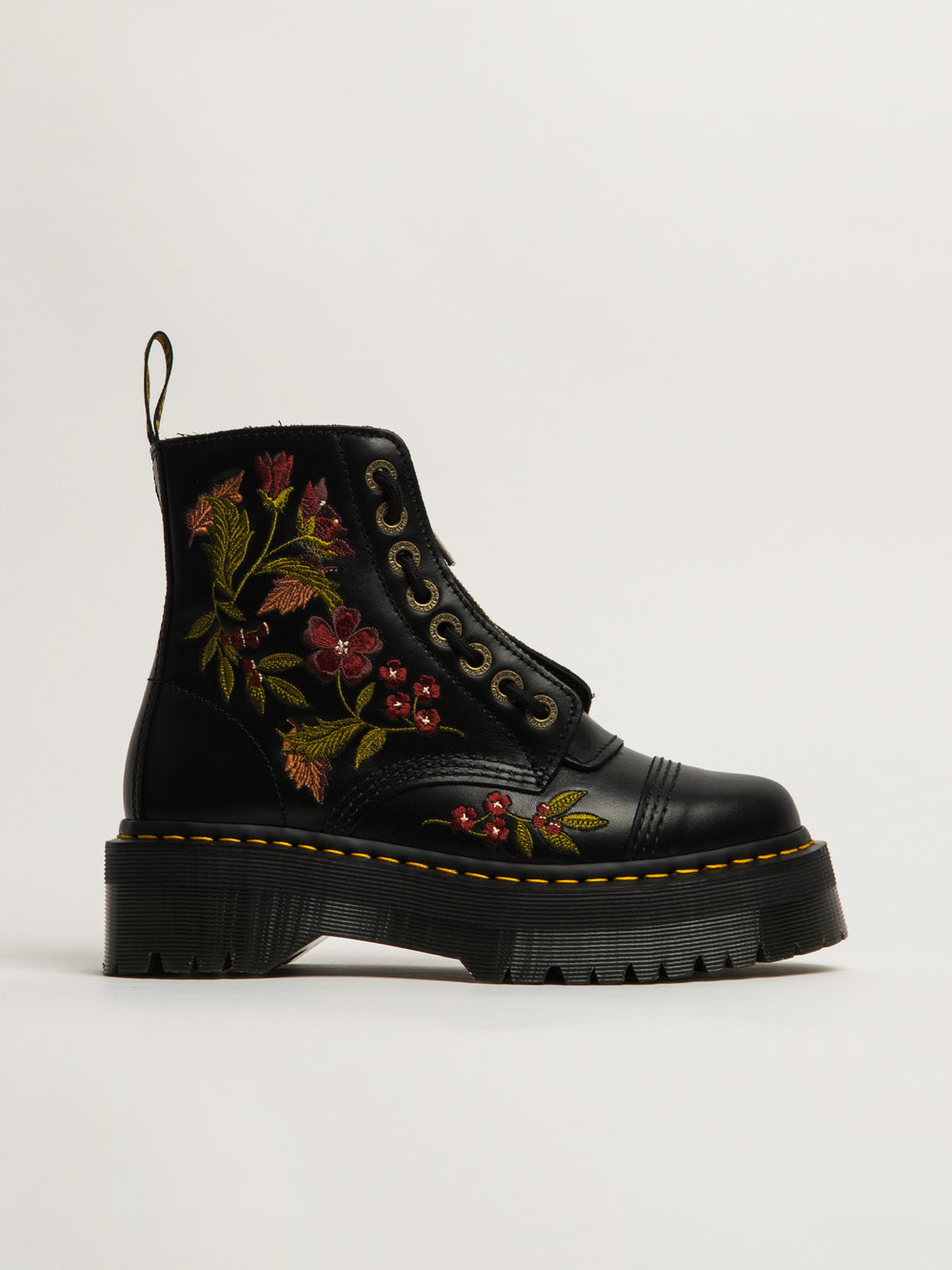 DR MARTENS SINCLAIR AUTUMN FLORAL WANAMA BOOT - BLACK