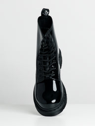 WOMENS DR MARTENS 1460 MONO PATENT LAMPER BOOT - CLEARANCE
