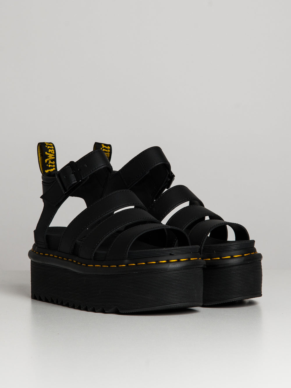 WOMENS DR MARTENS BLAIRE QUAD PLATFORM LEATHER SANDALS - CLEARANCE