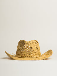 HARLOW KACEY COWBOY HAT - BEIGE