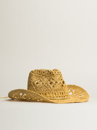 HARLOW KACEY COWBOY HAT - BEIGE