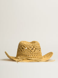 HARLOW KACEY COWBOY HAT - BEIGE