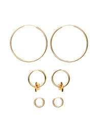 HARLOW MIMI HOOPS - GOLD