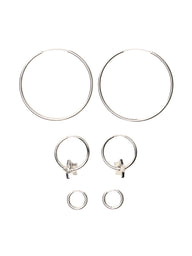 HARLOW MIMI HOOPS - SILVER