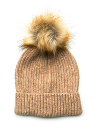 HARLOW RIBBED FAUX FUR POM - CLEARANCE