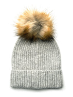HARLOW RIBBED FAUX FUR POM - CLEARANCE