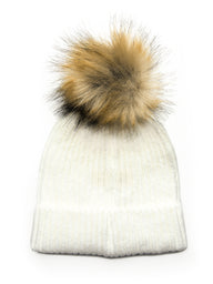 HARLOW RIBBED FAUX FUR POM - CLEARANCE