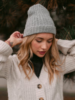 HARLOW PLUSH RIBBED BEANIE - CLEARANCE