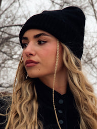 HARLOW CLOUD BEANIE - BLACK - CLEARANCE