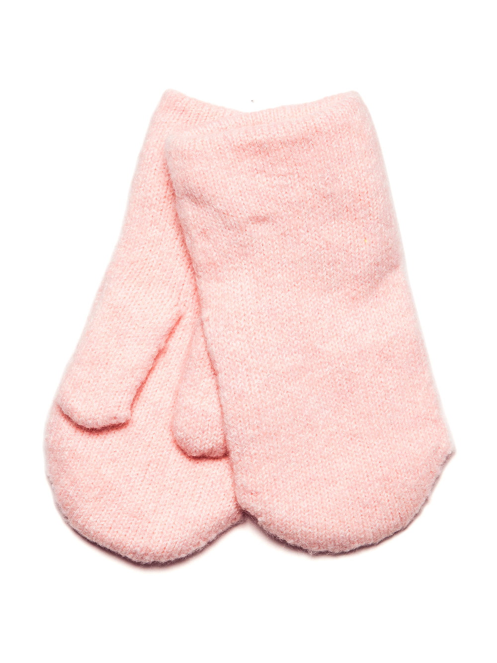 HARLOW CLASSIC KNIT MITTENS - BABY PINK - CLEARANCE
