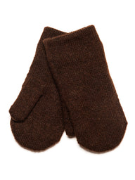 HARLOW CLASSIC KNIT MITTENS - CHOCOLATE - CLEARANCE