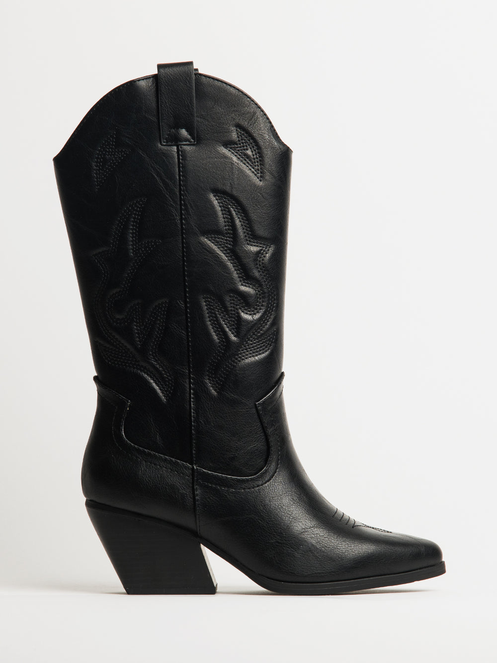 WOMENS HARLOW STASSIE COWBOY BOOTS - BLACK - CLEARANCE