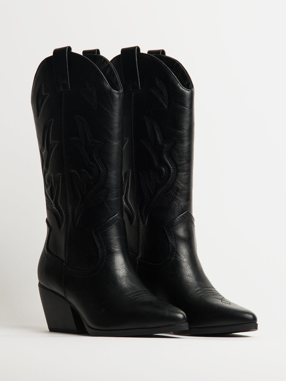 WOMENS HARLOW STASSIE COWBOY BOOTS - BLACK - CLEARANCE