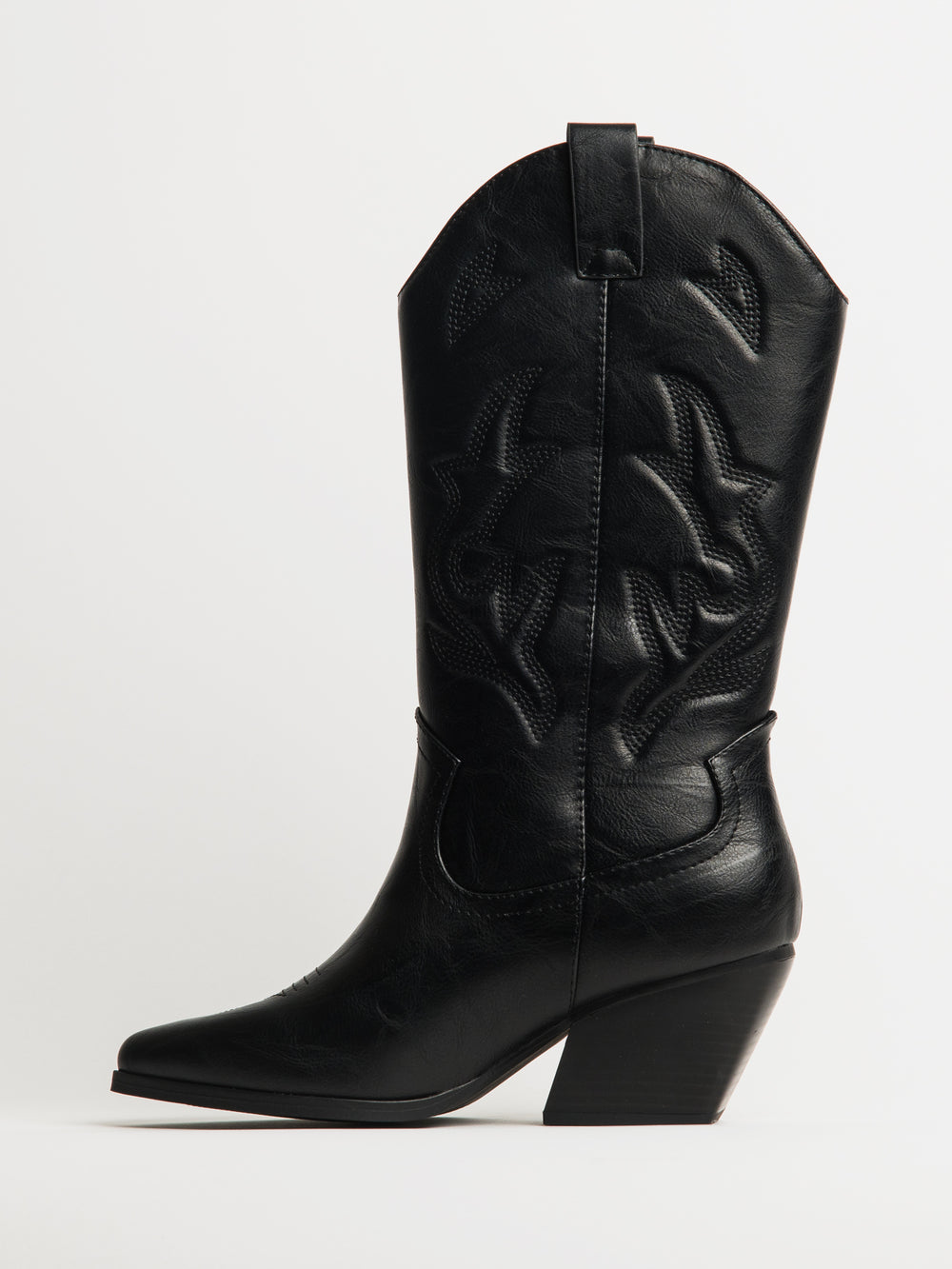 WOMENS HARLOW STASSIE COWBOY BOOTS - BLACK - CLEARANCE