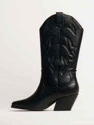 WOMENS HARLOW STASSIE COWBOY BOOTS - BLACK - CLEARANCE