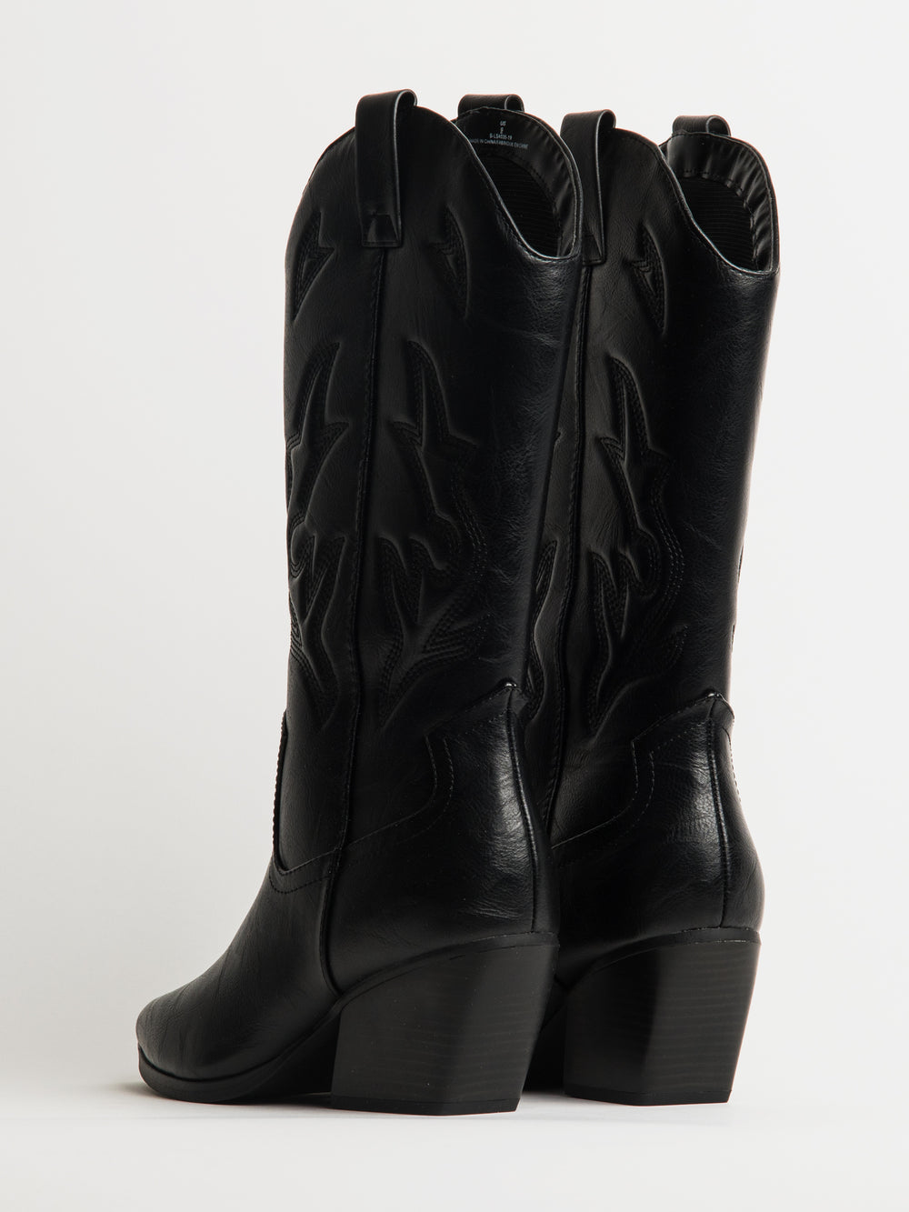 WOMENS HARLOW STASSIE COWBOY BOOTS - BLACK - CLEARANCE