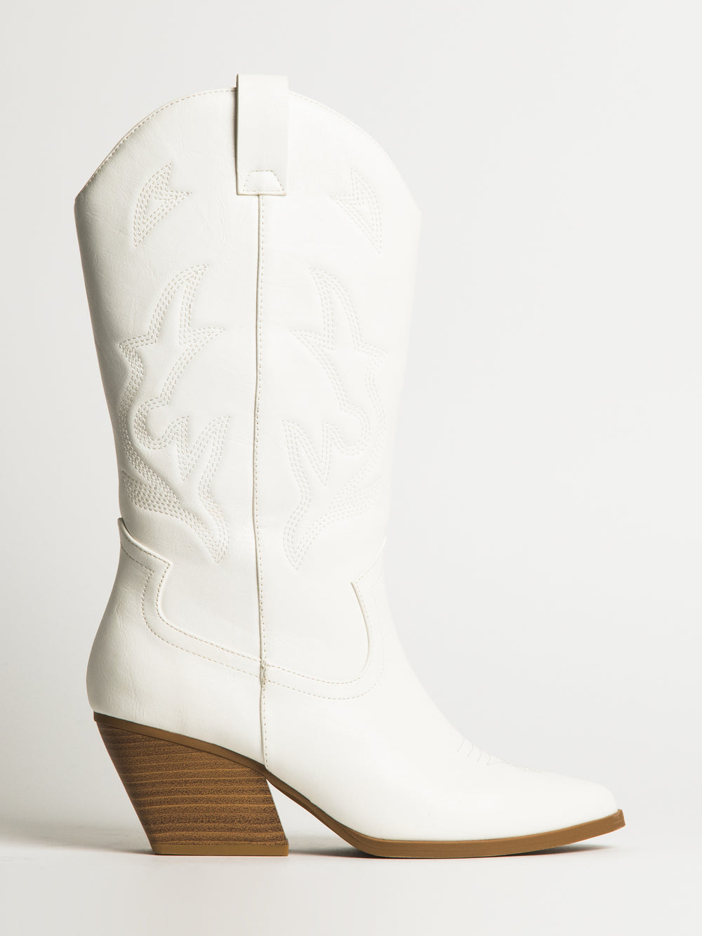 WOMENS HARLOW STASSIE COWBOY BOOTS - WHITE