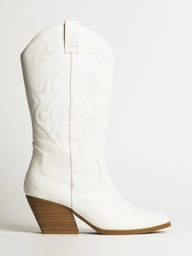 WOMENS HARLOW STASSIE COWBOY BOOTS - WHITE