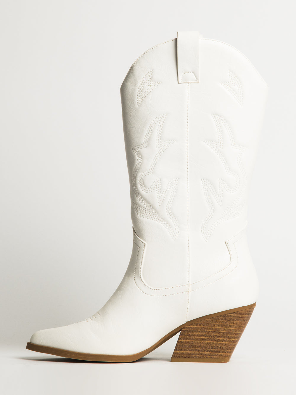 WOMENS HARLOW STASSIE COWBOY BOOTS - WHITE
