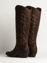 WOMENS HARLOW OAKLEE COWBOY BOOTS - BROWN