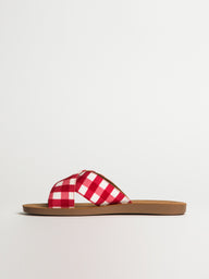 WOMENS HARLOW CAMI SANDALS - RED GINGHAM