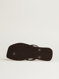 WOMENS HAVAIANAS SLIM SQUARE SANDALS - DARK BROWN