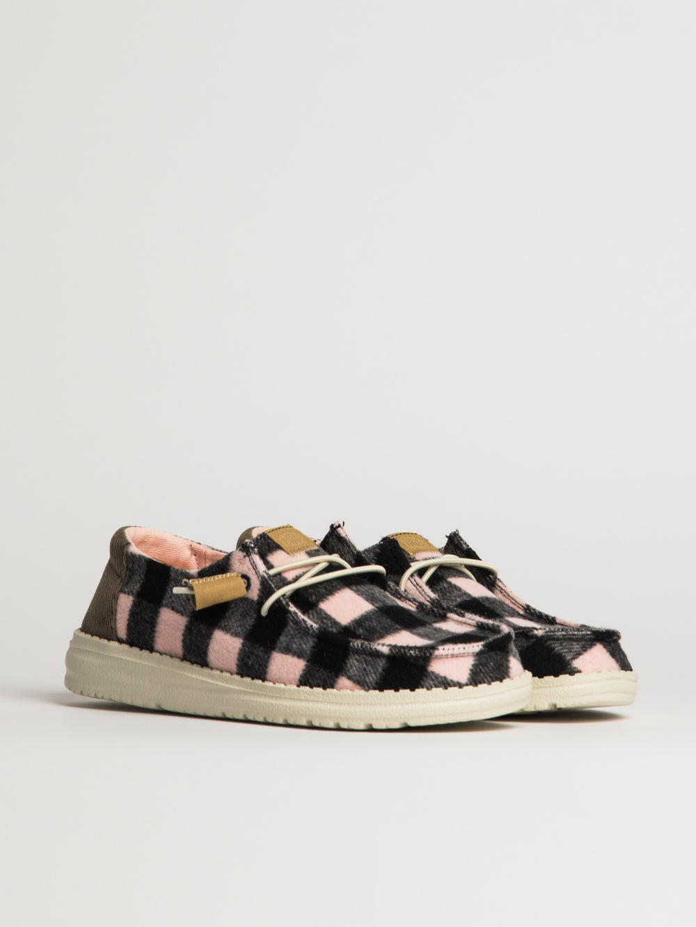 WOMENS HEYDUDE WENDY BUFFALO PLAID - BLACK/PINK