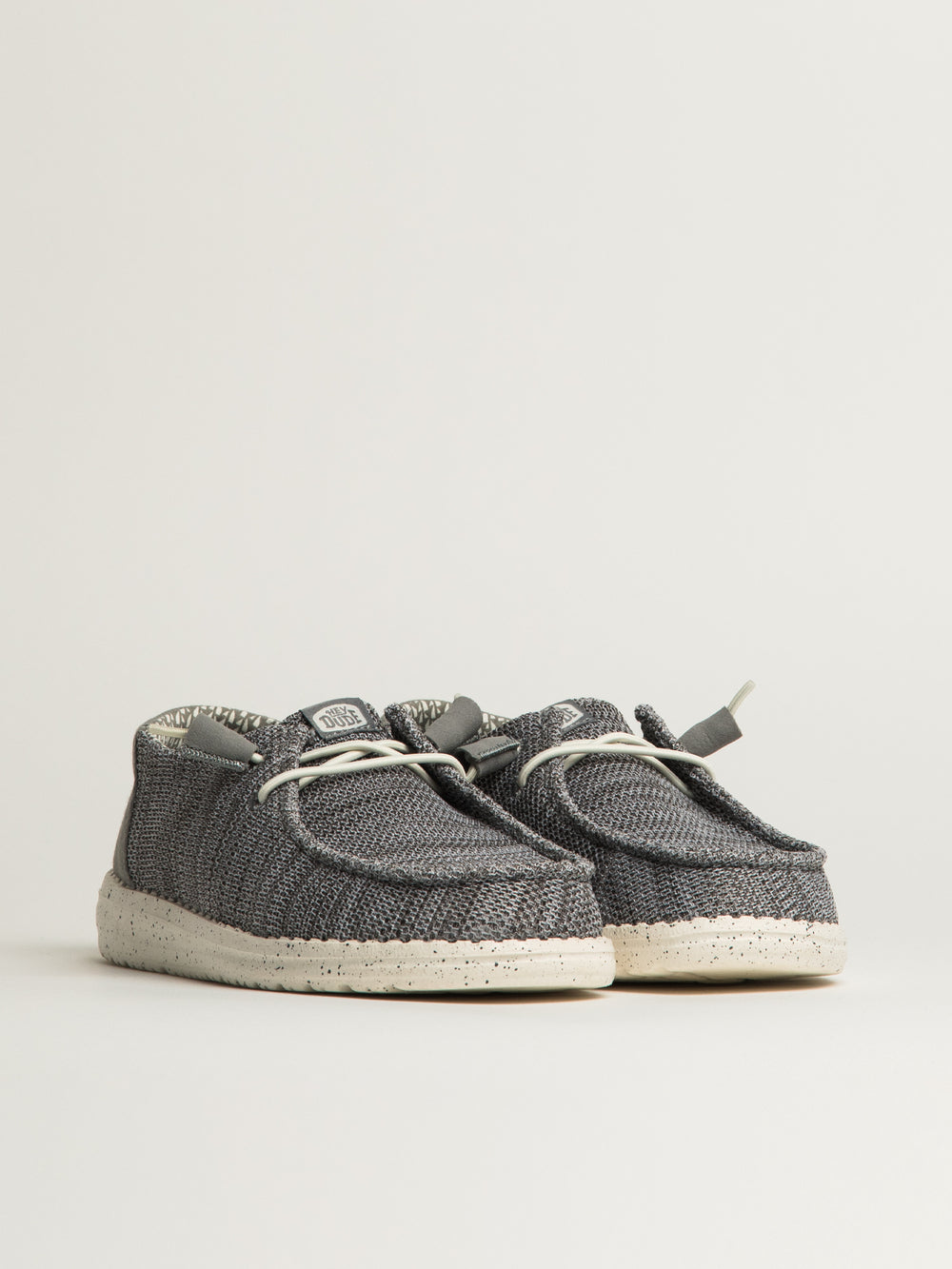 WOMENS HEY DUDE WENDY STRETCH SOX SNEAKER - LIGHT GREY