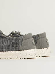 WOMENS HEY DUDE WENDY STRETCH SOX SNEAKER - LIGHT GREY