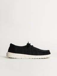 WOMENS HEYDUDE WENDY STRETCH SOX SNEAKER - BLACK/WHITE
