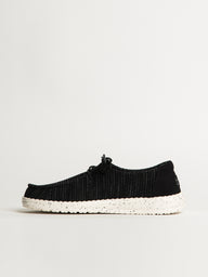 WOMENS HEYDUDE WENDY STRETCH SOX SNEAKER - BLACK/WHITE