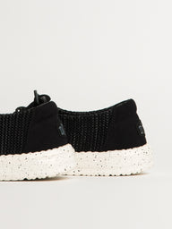 WOMENS HEYDUDE WENDY STRETCH SOX SNEAKER - BLACK/WHITE