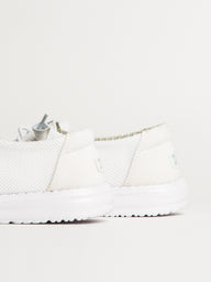WOMENS HEYDUDE WENDY STRETCH SOX SNEAKER - WHITE