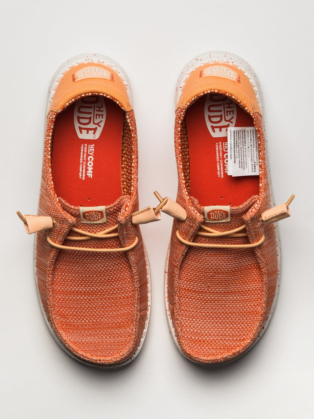 WOMENS HEY DUDE WENDY STRETCH SOX SNEAKER - PEACH