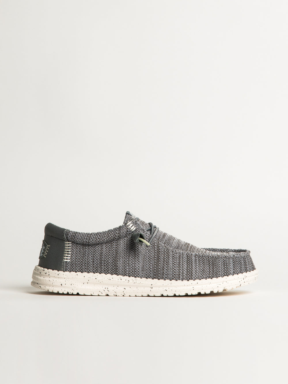 MENS HEYDUDE WALLY STRETCH SOX SLIP-ON - GREY