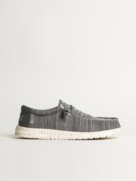 MENS HEYDUDE WALLY STRETCH SOX SLIP-ON - GREY