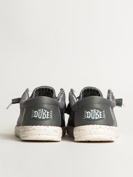 MENS HEYDUDE WALLY STRETCH SOX SLIP-ON - GREY