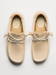 MENS HEYDUDE WALLY STRETCH SOX SLIP-ON - IRISH CREME