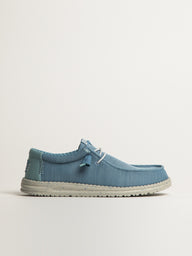 MENS HEYDUDE WALLY STRETCH SOX SLIP-ON - CLOUD BLUE