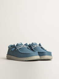 MENS HEYDUDE WALLY STRETCH SOX SLIP-ON - CLOUD BLUE