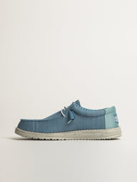 MENS HEYDUDE WALLY STRETCH SOX SLIP-ON - CLOUD BLUE