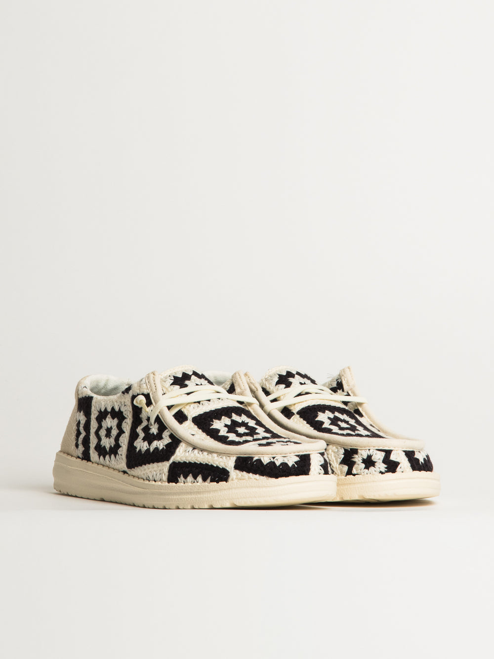 WOMENS HEYDUDE WENDY COTTAGE CROCHET SNEAKER - MULTI