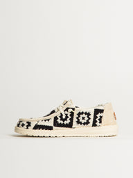 WOMENS HEYDUDE WENDY COTTAGE CROCHET SNEAKER - MULTI