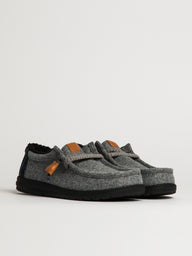 MENS HEYDUDE WALLY COZY PLAID - GREY