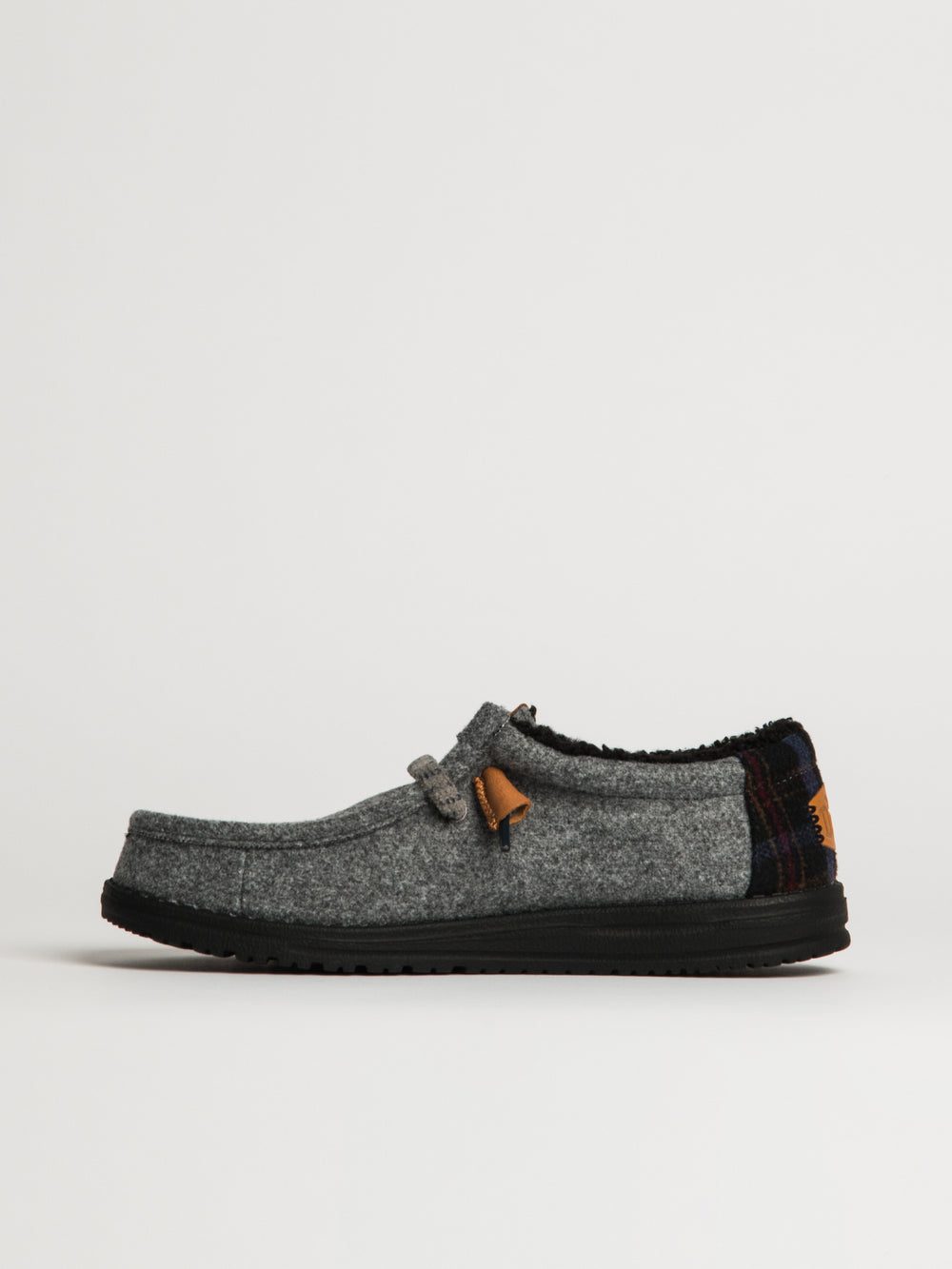 MENS HEYDUDE WALLY COZY PLAID - GREY