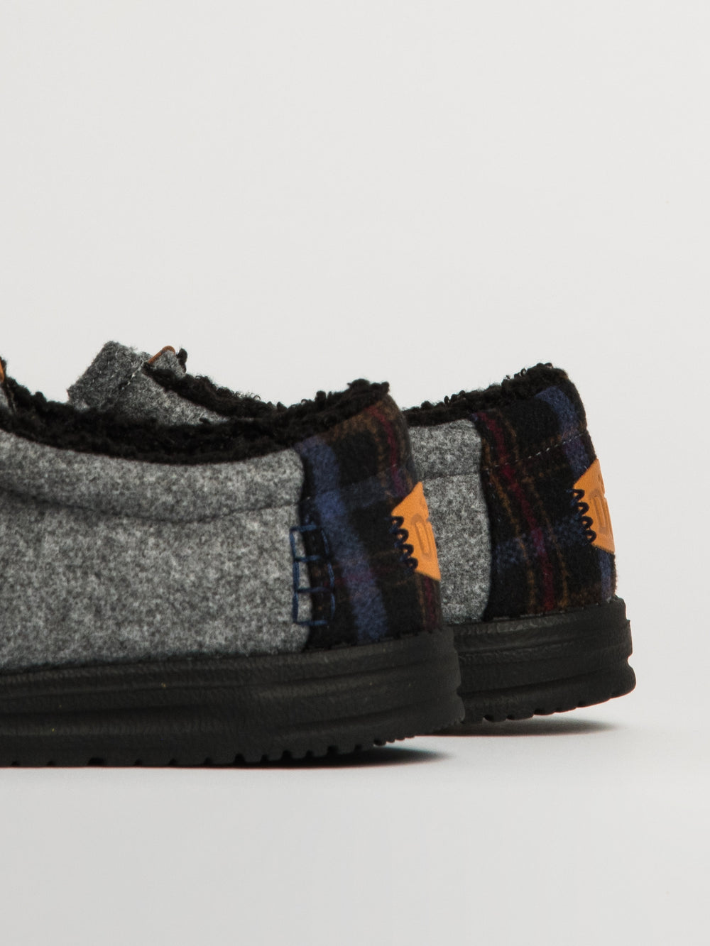 MENS HEYDUDE WALLY COZY PLAID - GREY