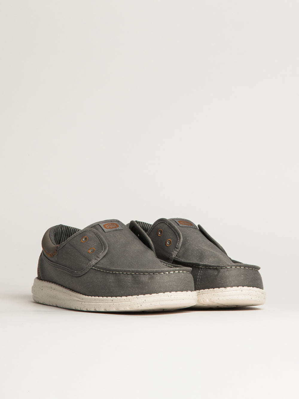 MENS HEY DUDE WALLY CRUZ STRETCH CANVAS - GREY