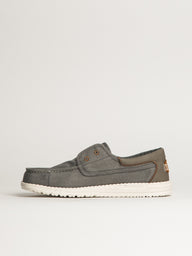 MENS HEY DUDE WALLY CRUZ STRETCH CANVAS - GREY